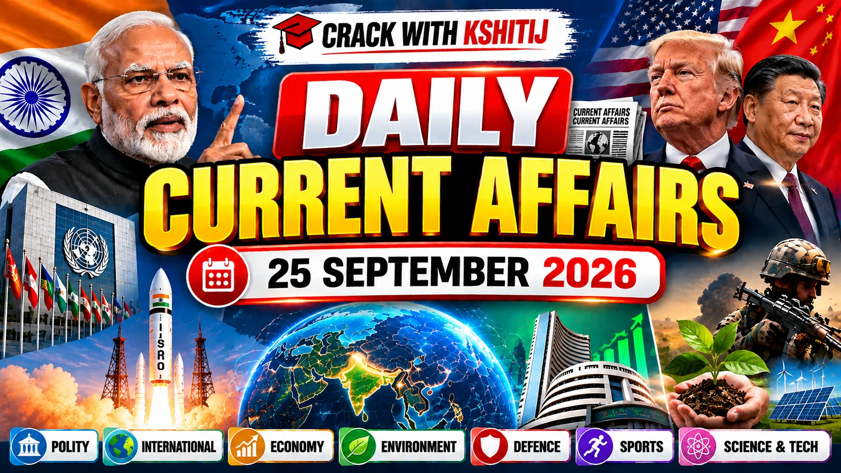Daily Current Affairs 25 September 2026: National, Sports & Science