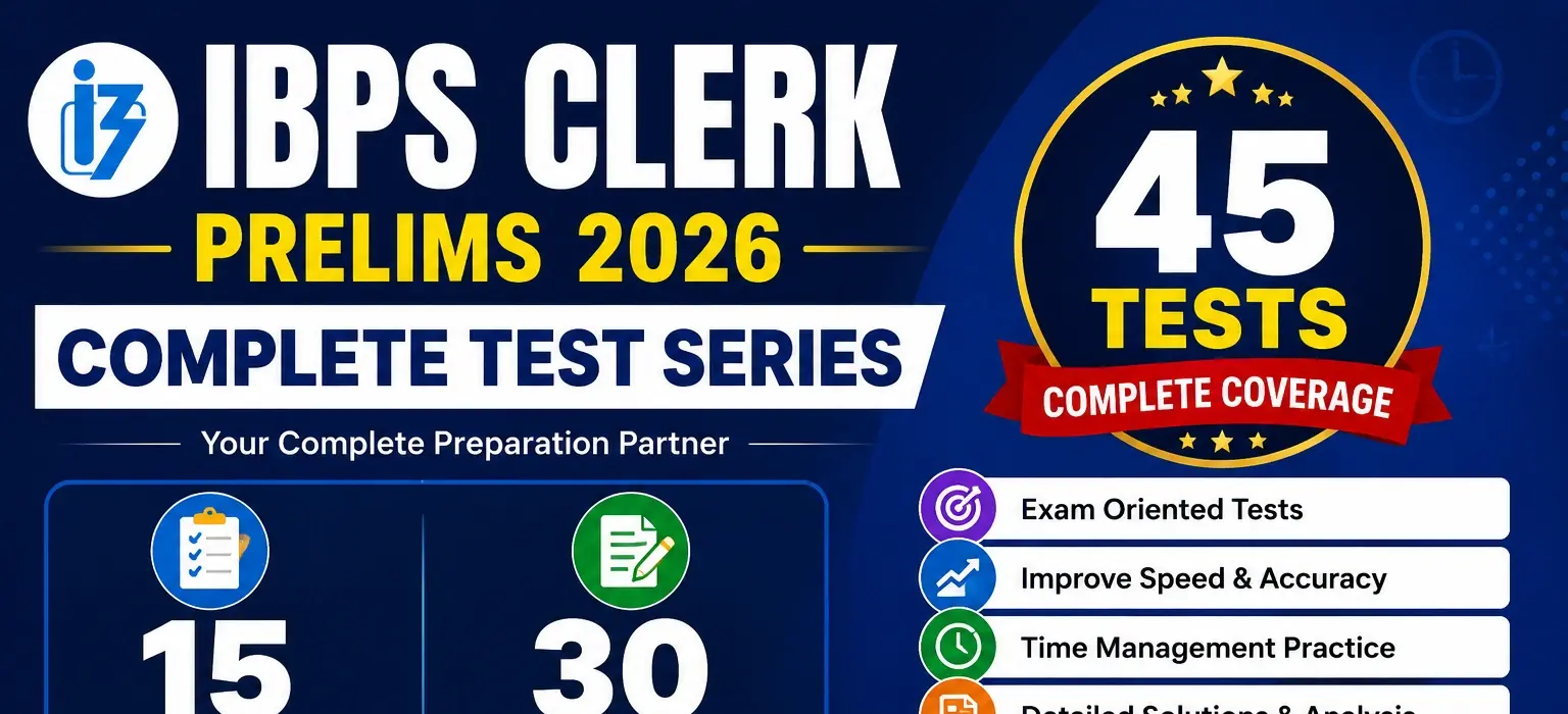IBPS Clerk Prelims 2026 Complete Test Series